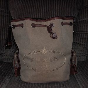 Prada Bucket Canvas Bag
